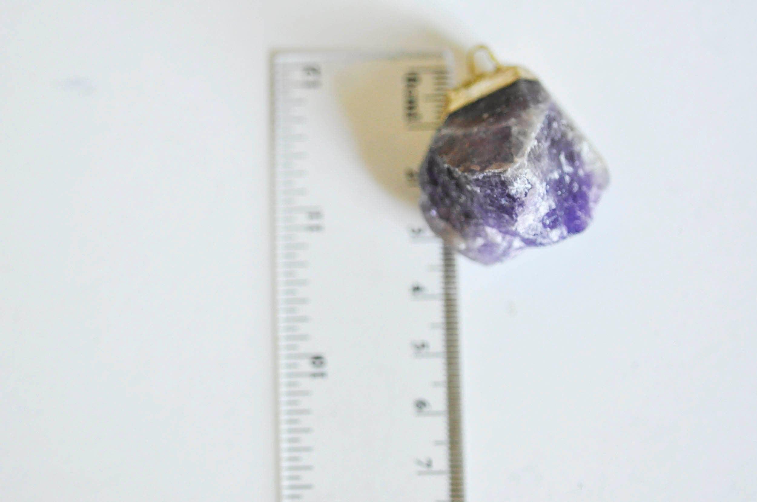 Gingerlily G832 pendentif pierre brute doré pointe x1