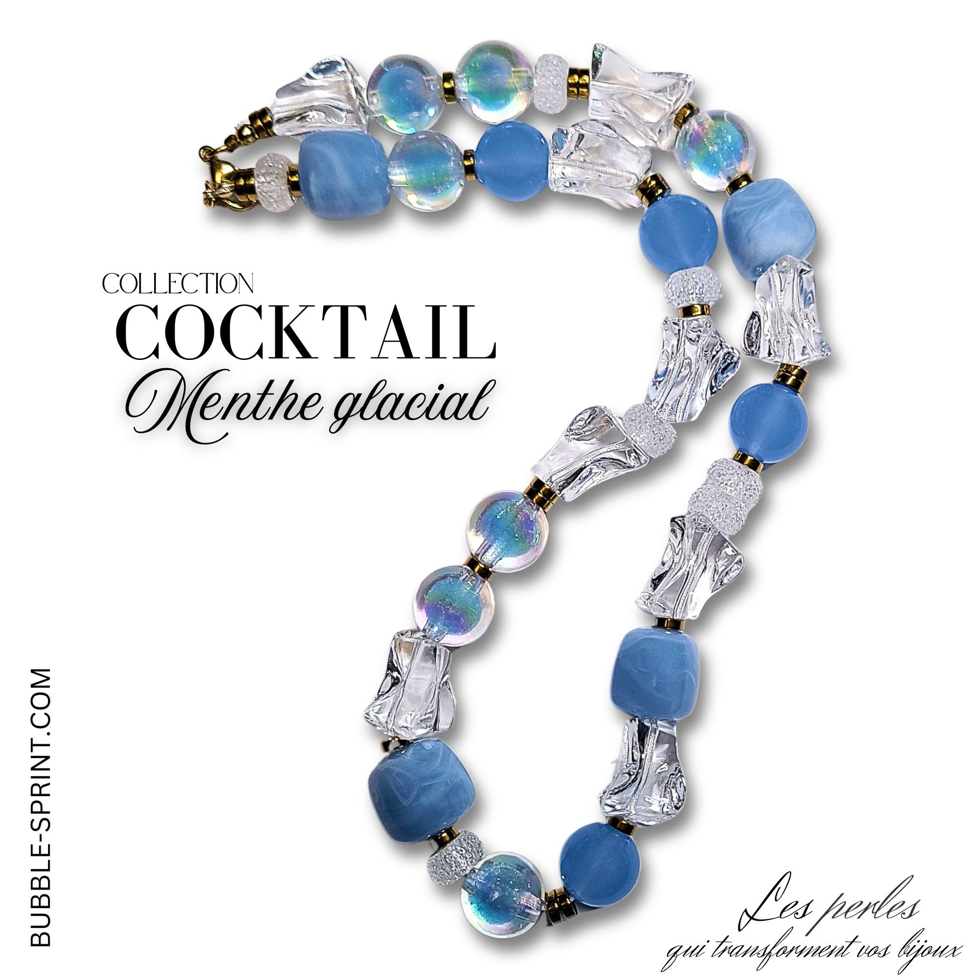 ARTSHOP Cocktail collier menthe glacial kit 52 cm