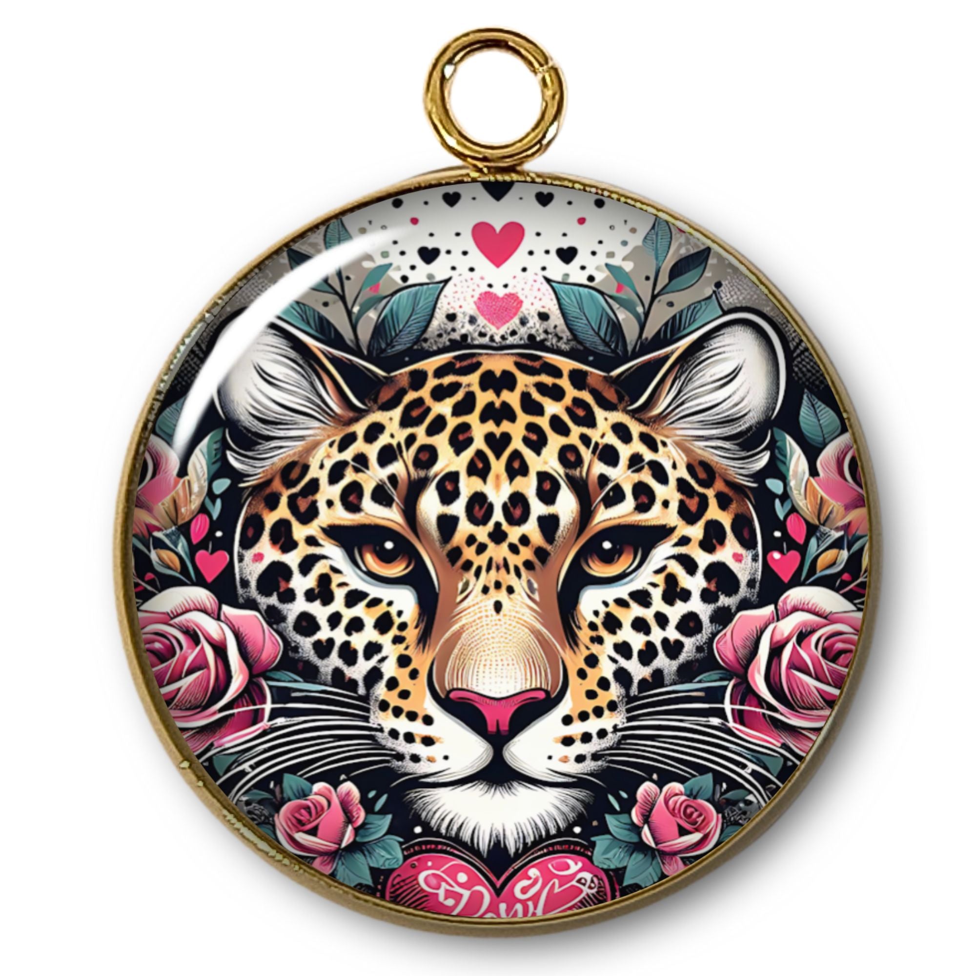 ARTSHOP Intemporel 33 pendentif léopard plaqué or x1