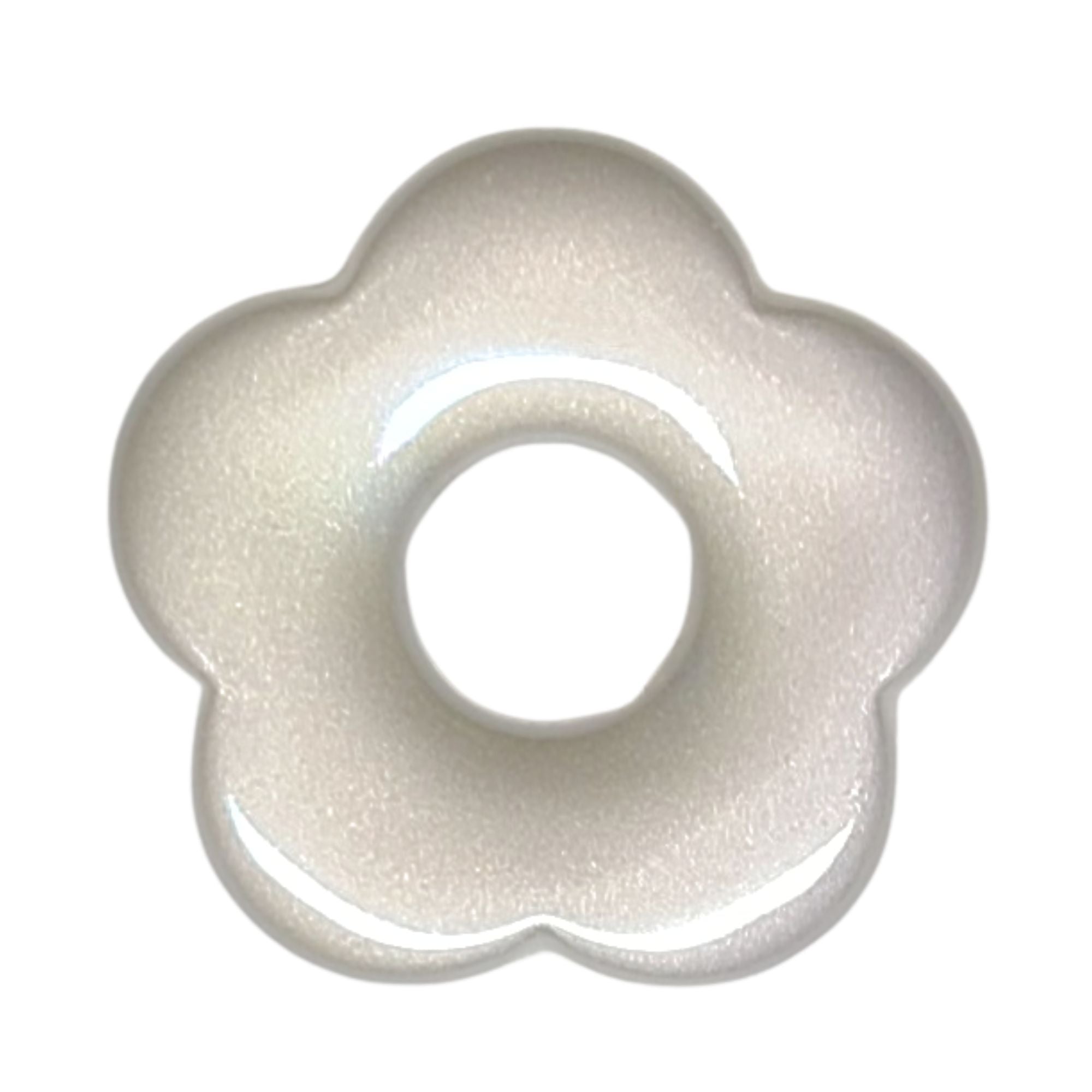 ARTSHOP Flower power 76 fleur capucine blanc nacré 27mm
