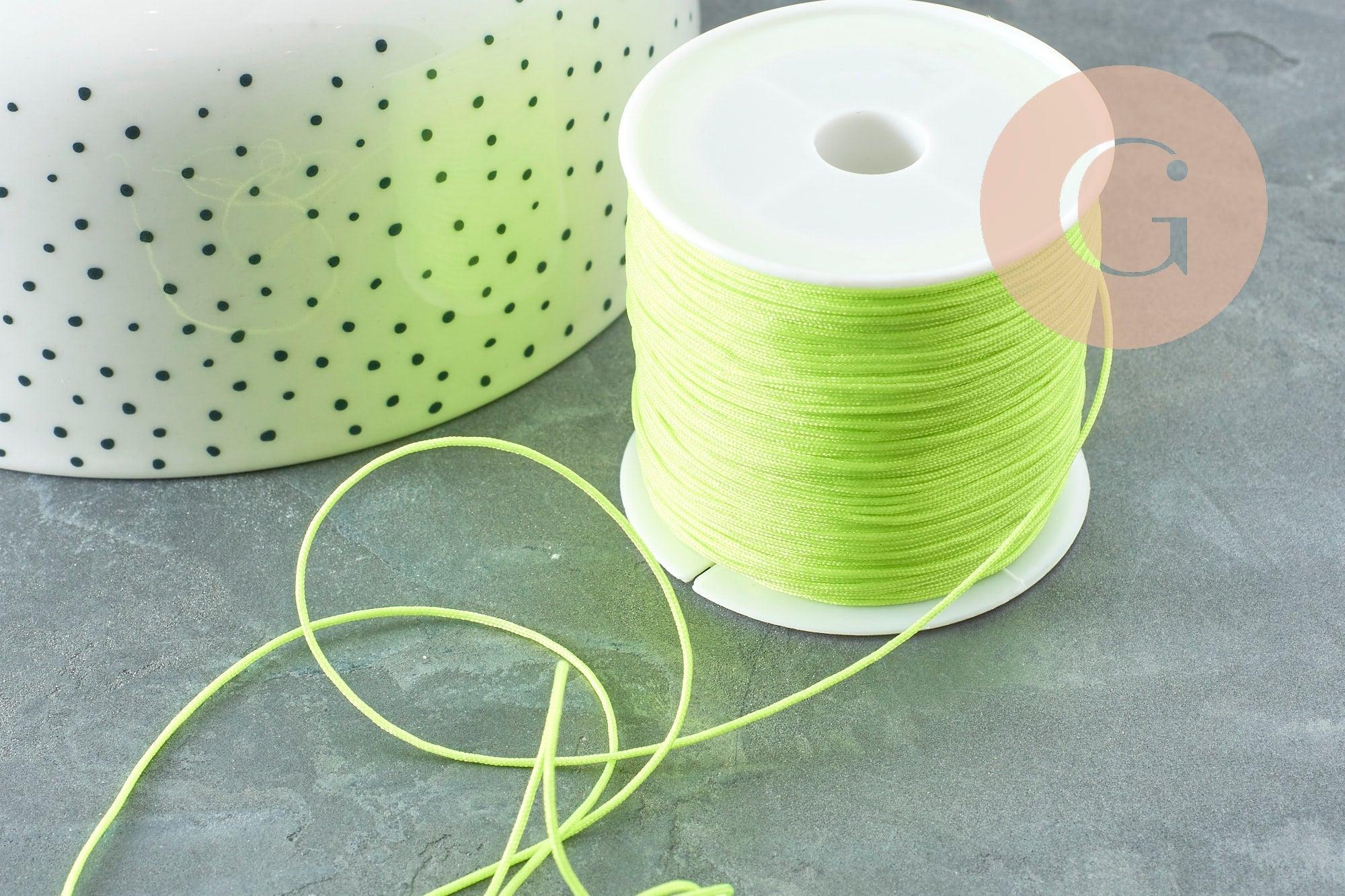 Gingerlily Cordon polyester jaune fluo 0,8mm 1m G9455