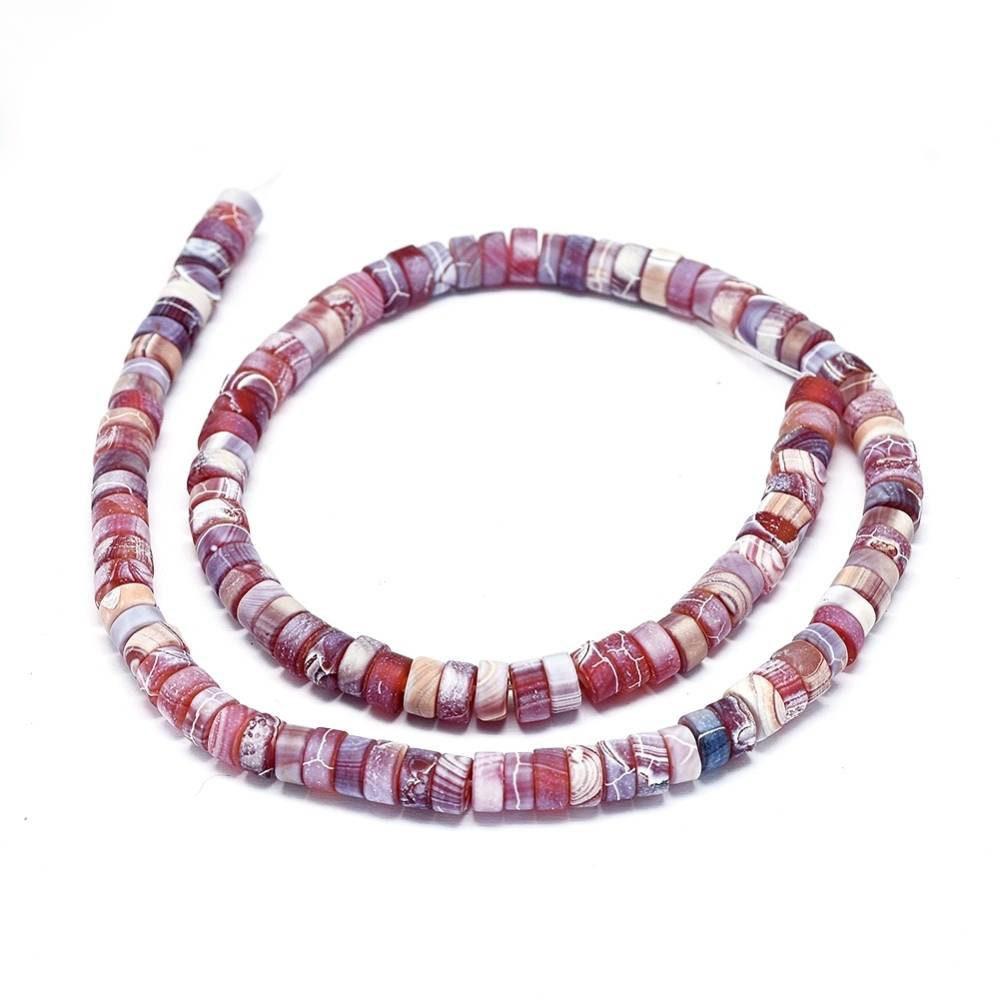 Gingerlily Perles Heishi Agate naturelle 6mm fil 115 perles