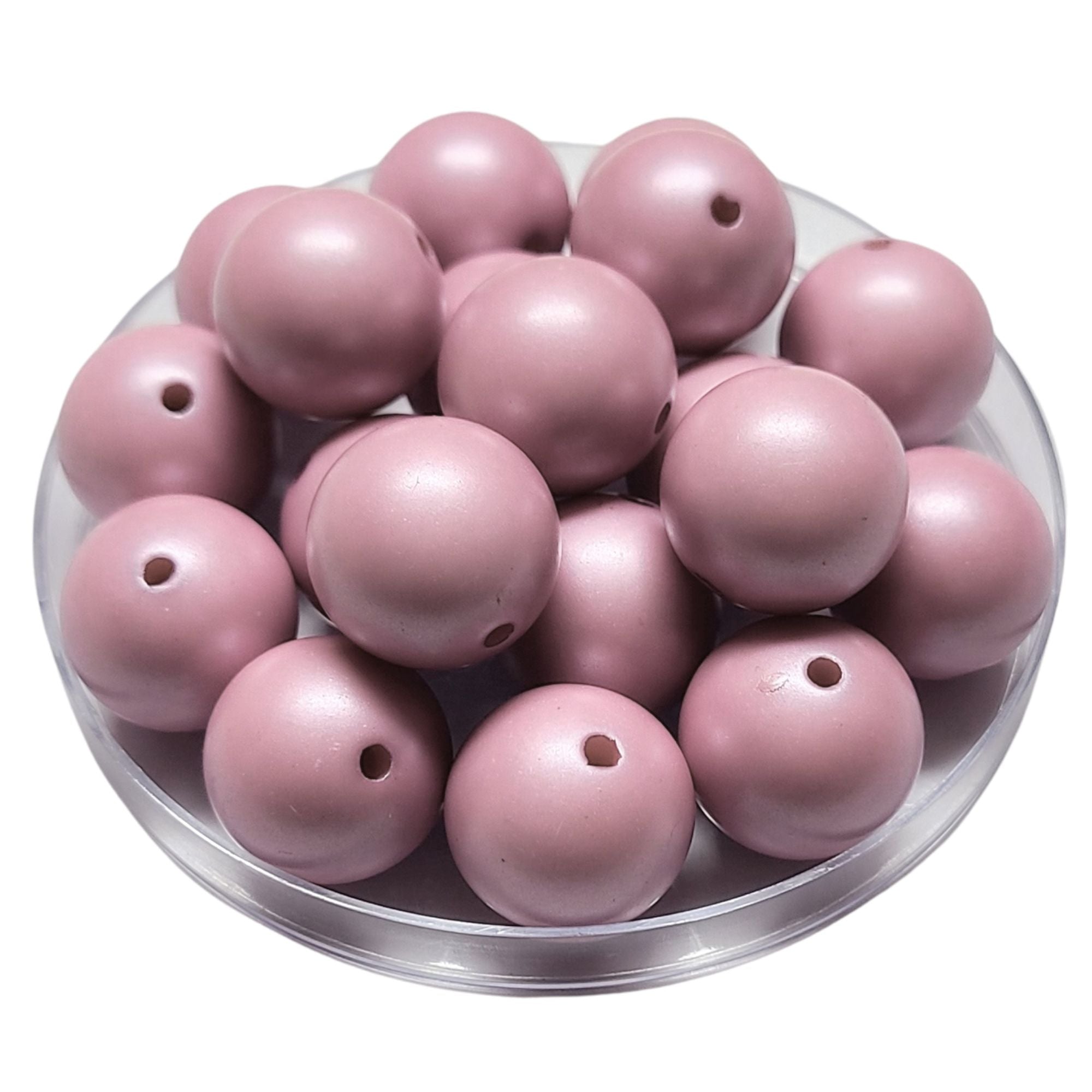 ARTSHOP Boules 20MM 130 Perle satin vieux rose 20mm x1