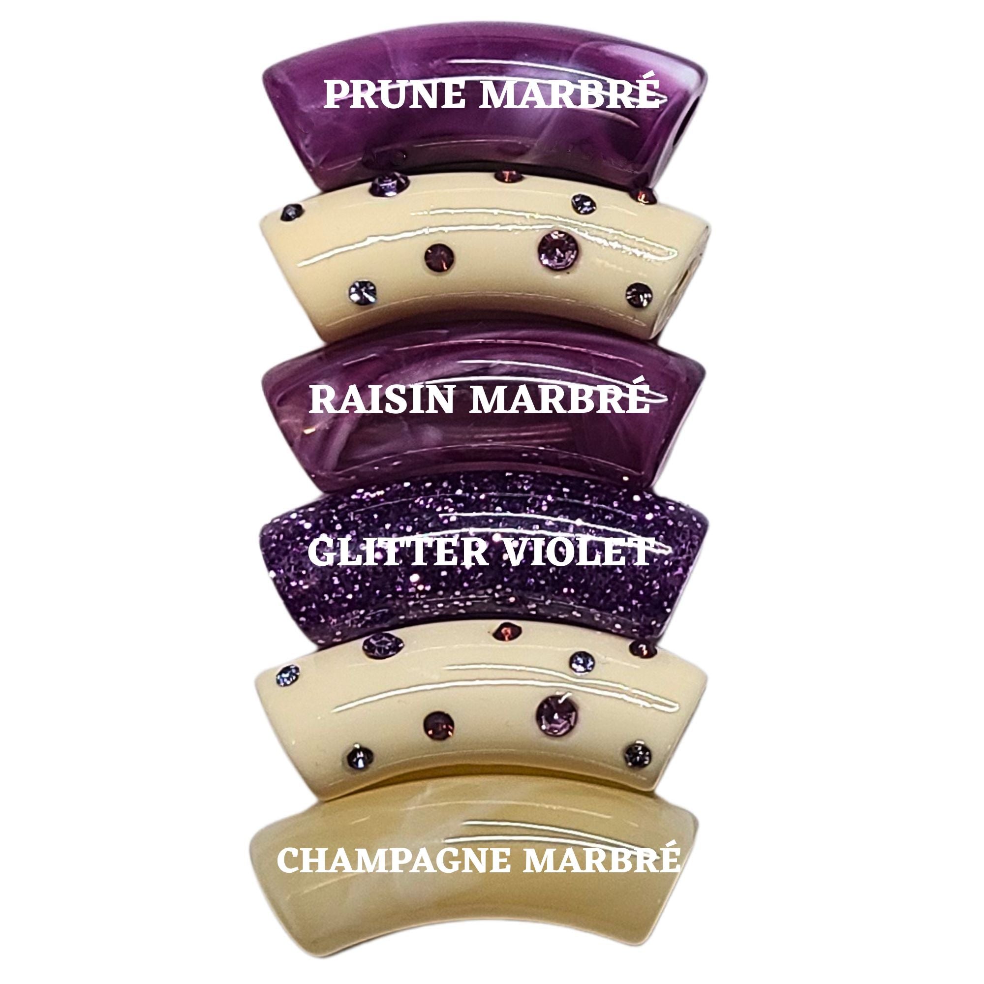 ARTSHOP Camaieux 219 tubes incurvés perles x6 violet 12mm