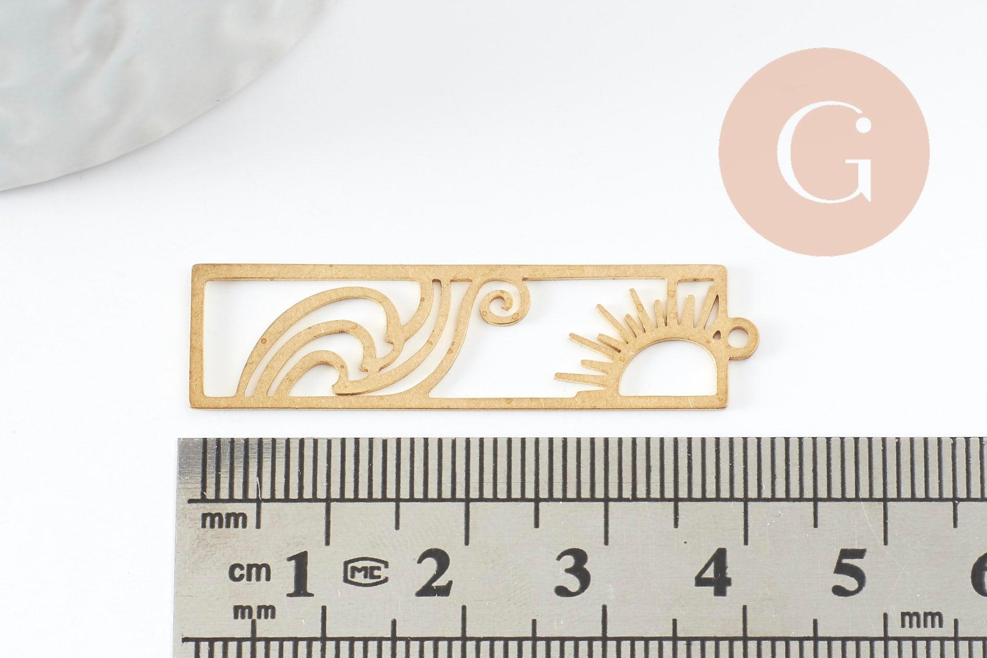 Gingerlily Pendentifs DIY Estampe filigrane soleil 41,5 mm x1