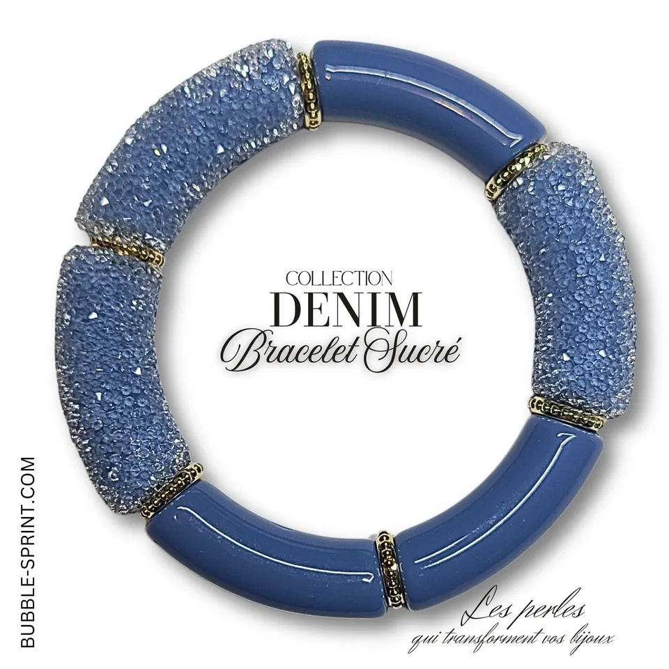 ARTSHOP Prêts-à-porter DENIM bracelet sucré kit monté