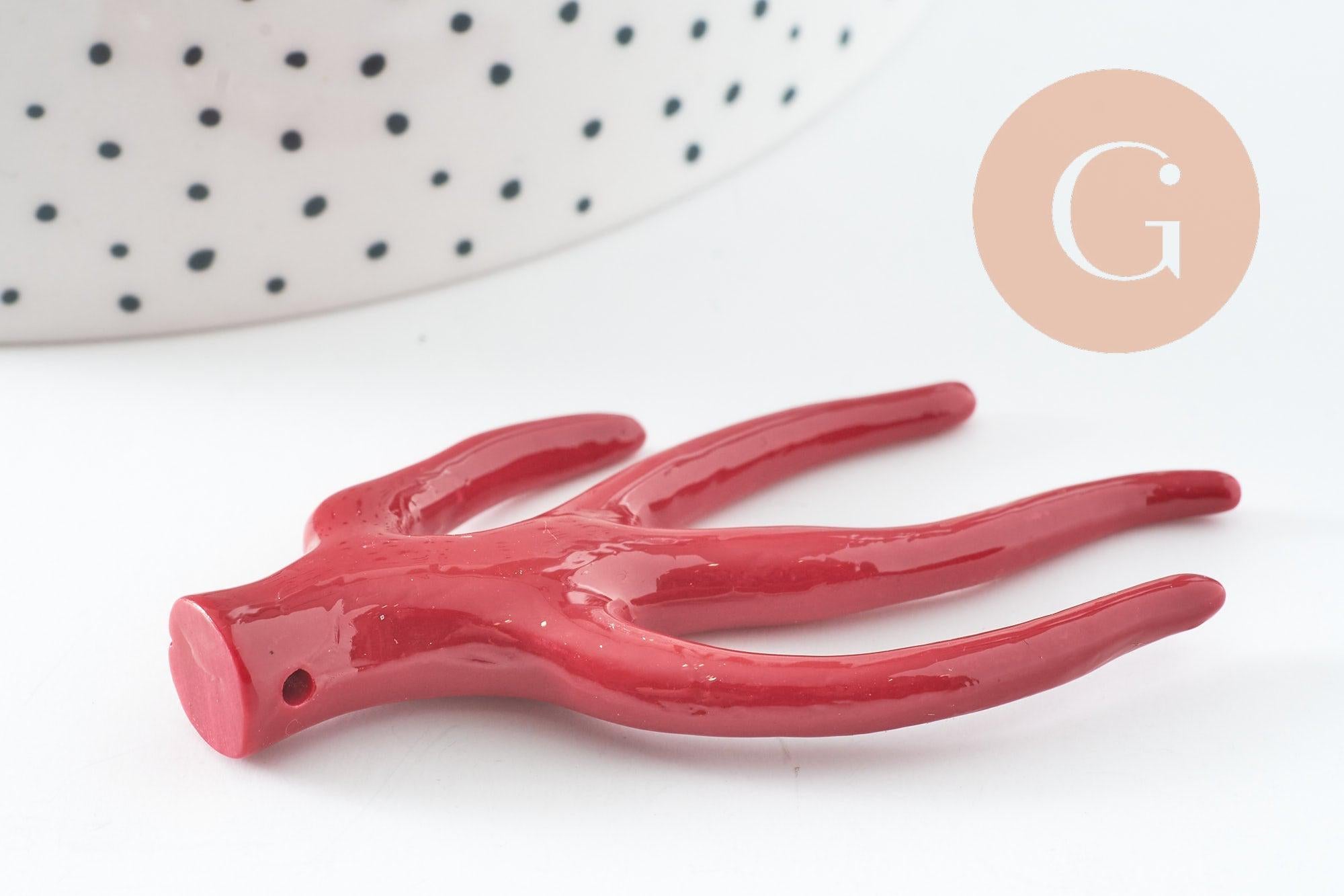 Gingerlily Pendentifs Branche Corail G9750 pendentif rouge 60mm x1