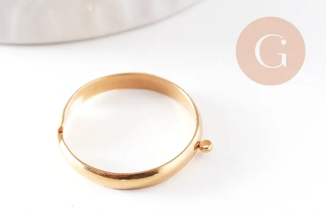 Gingerlily Support bague réglable acier doré 18mm lot de 2