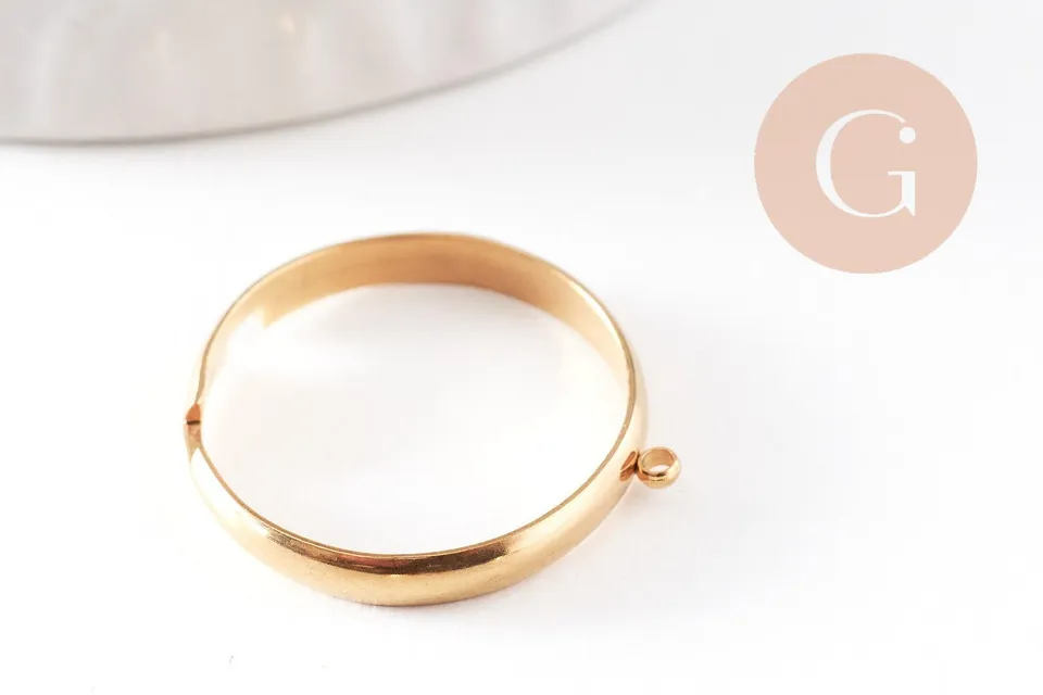 Gingerlily Support bague réglable acier doré 18mm lot de 2
