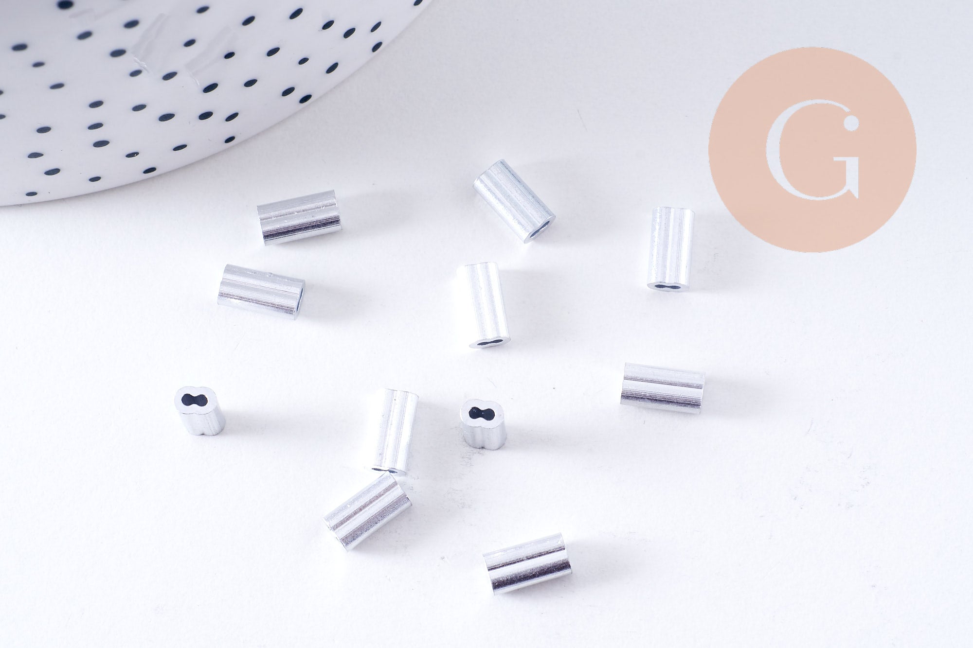 Gingerlily G10586 embout sertir double platine 1mm x2