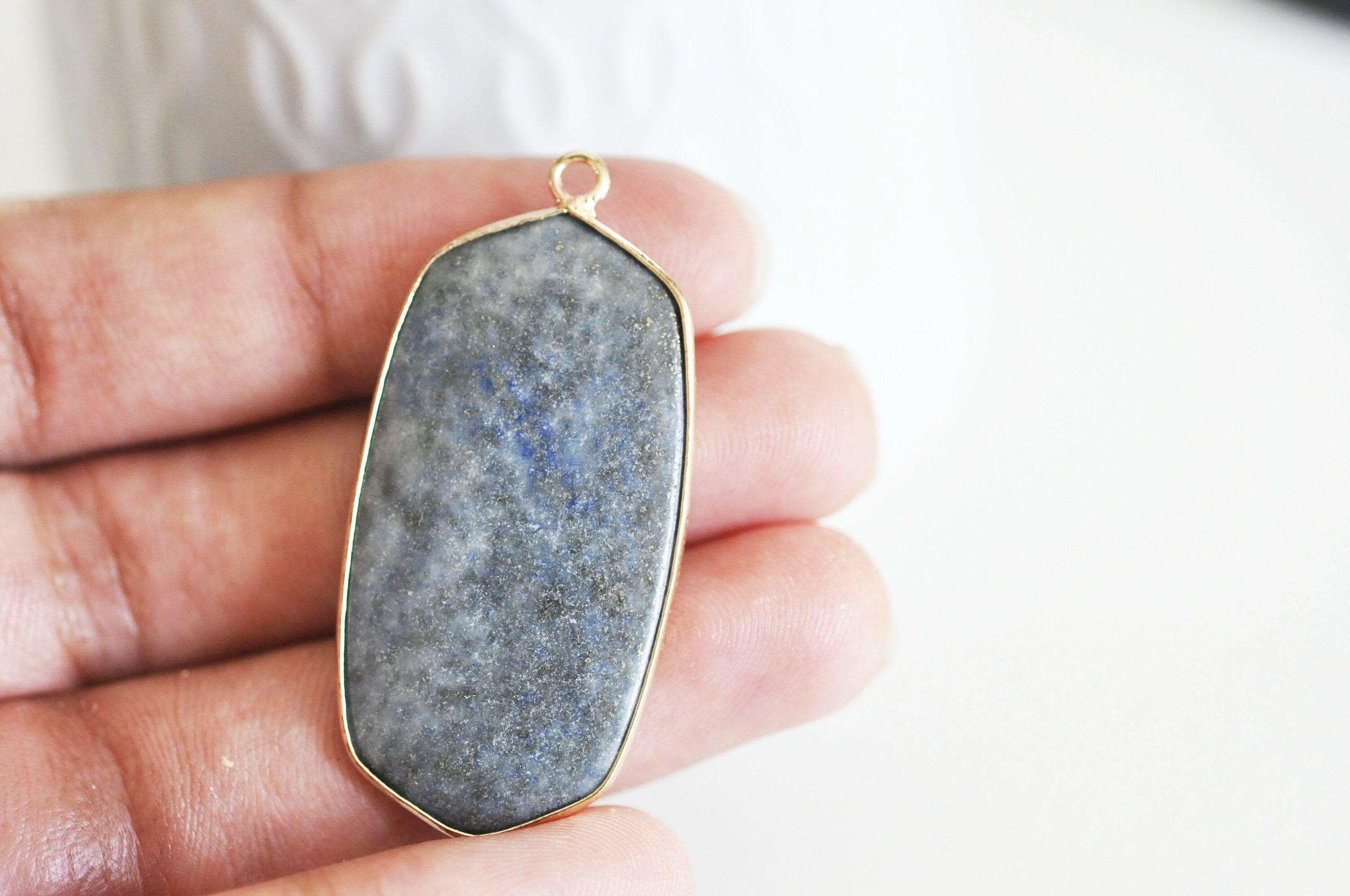Gingerlily Pendentifs G2816 pendentif lapis lazuli bleu 49mm