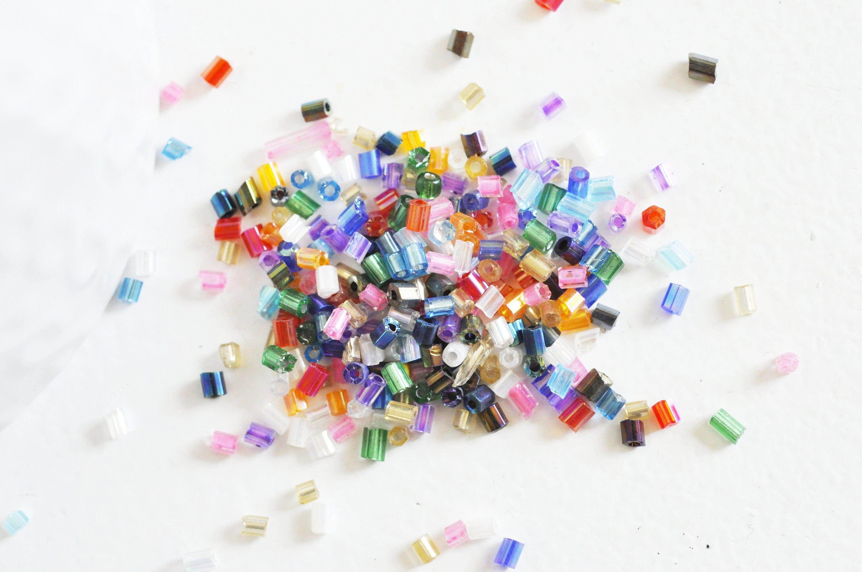 Gingerlily Perles DIY G5373 rocaille tube multicolore 2-3mm 10g