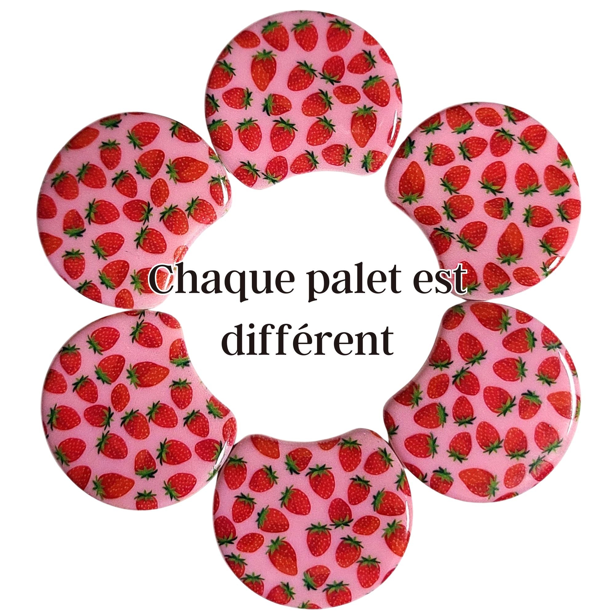 ARTSHOP Palets Lune 1052 Fraises palet résine x1