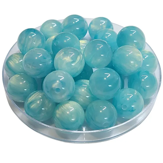 ARTSHOP Boules 16MM perle turquoise scintillante à l’unité