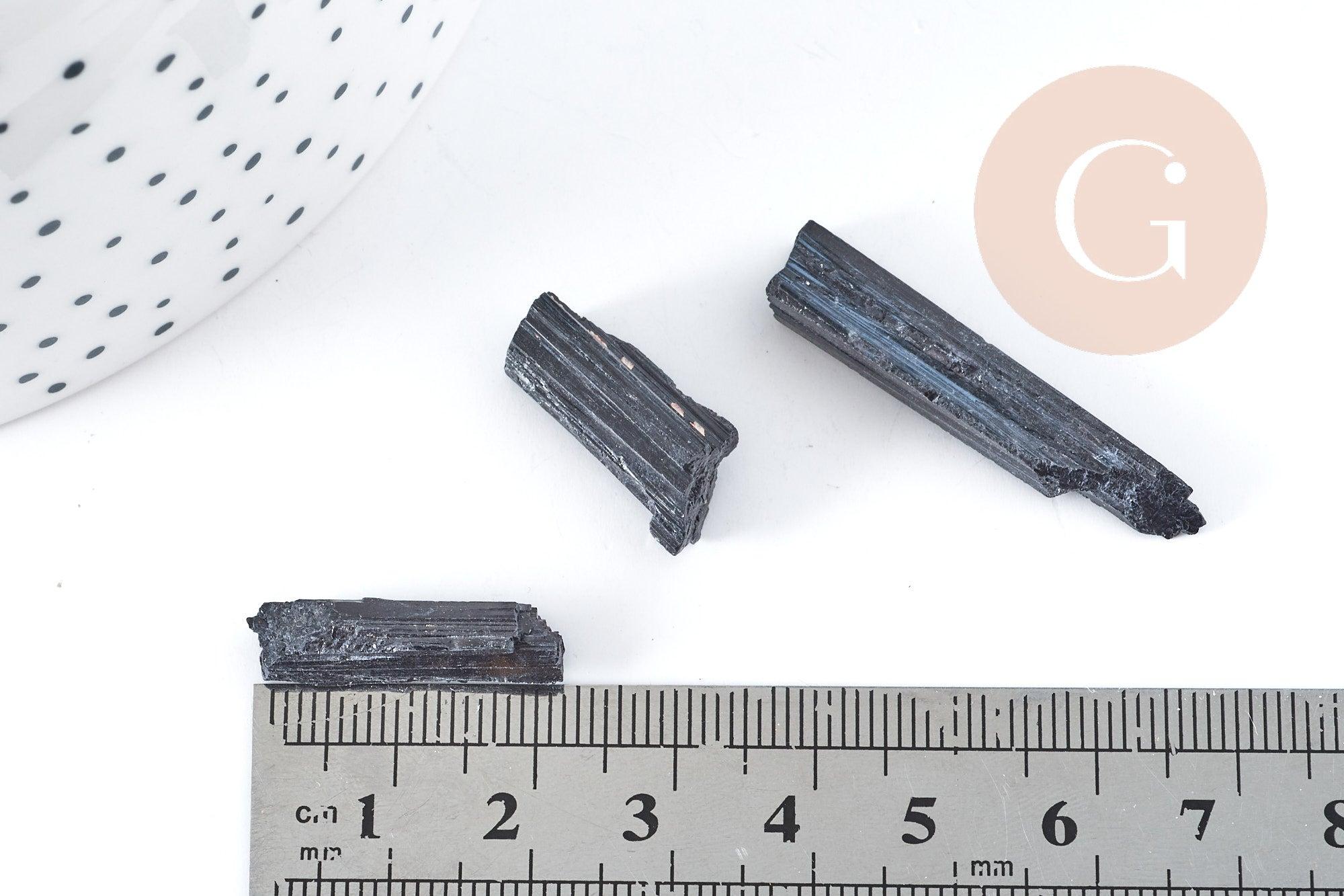 Gingerlily Pierres tourmaline noire brute 20-35 mm x1