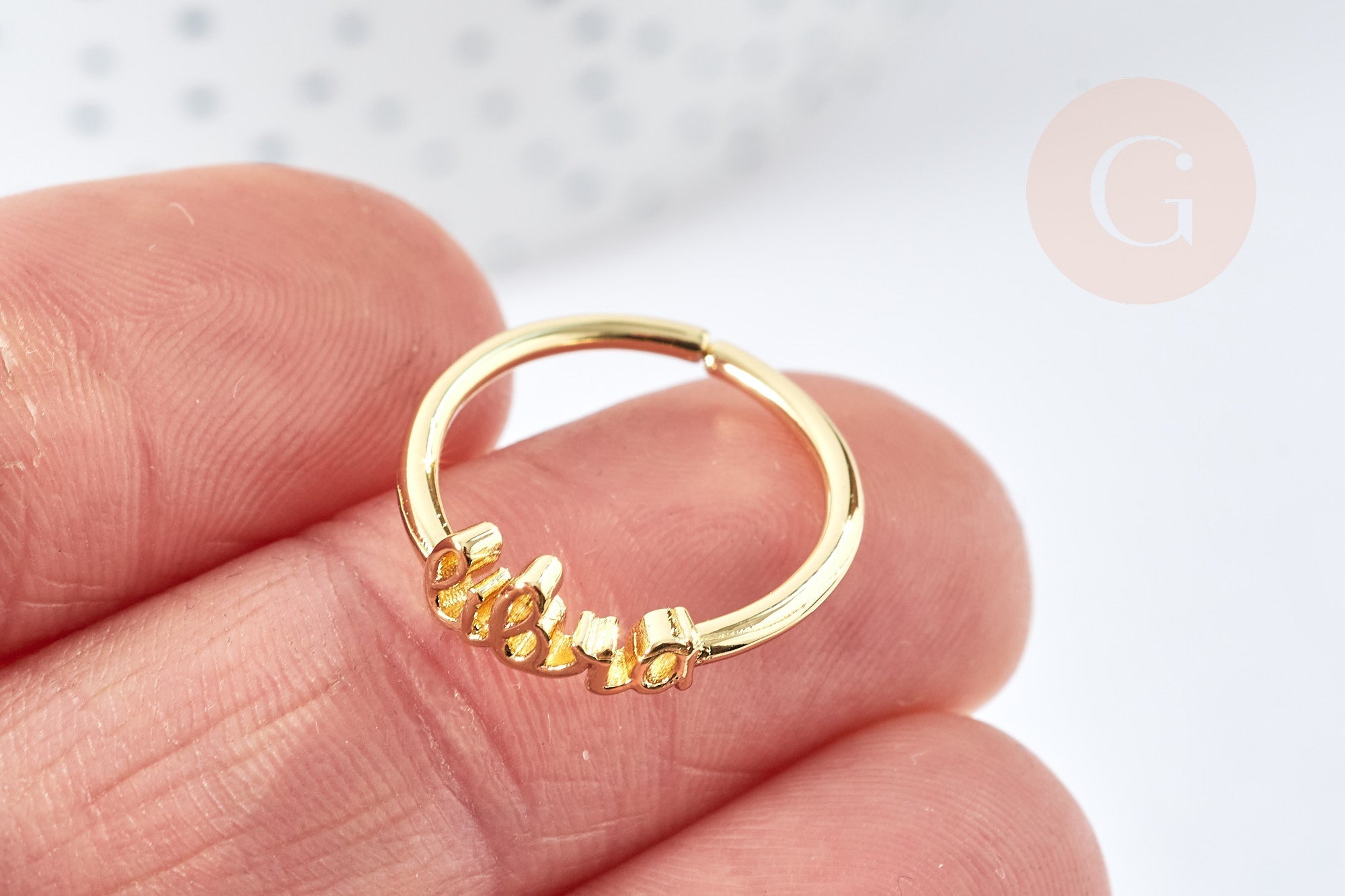 Gingerlily Bague Signe Astrologique Laiton Doré 17,5mm x1