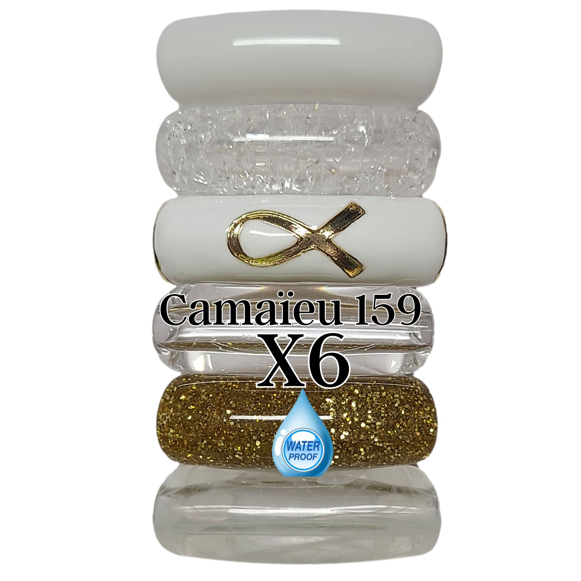 ARTSHOP Camaieux 159 lot 6 tubes incurvés ruban 12MM