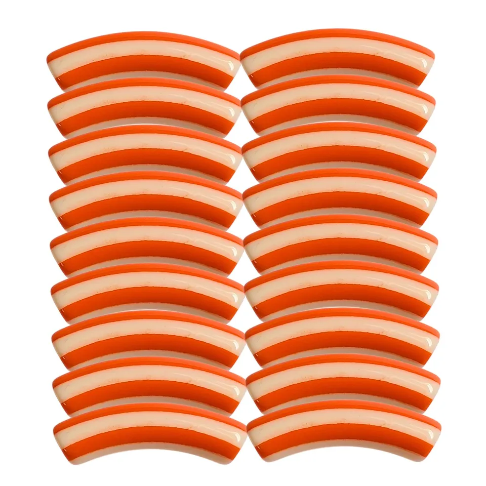ARTSHOP Tubes à Rayures 454 Tube Incurvé 8mm Orange x1