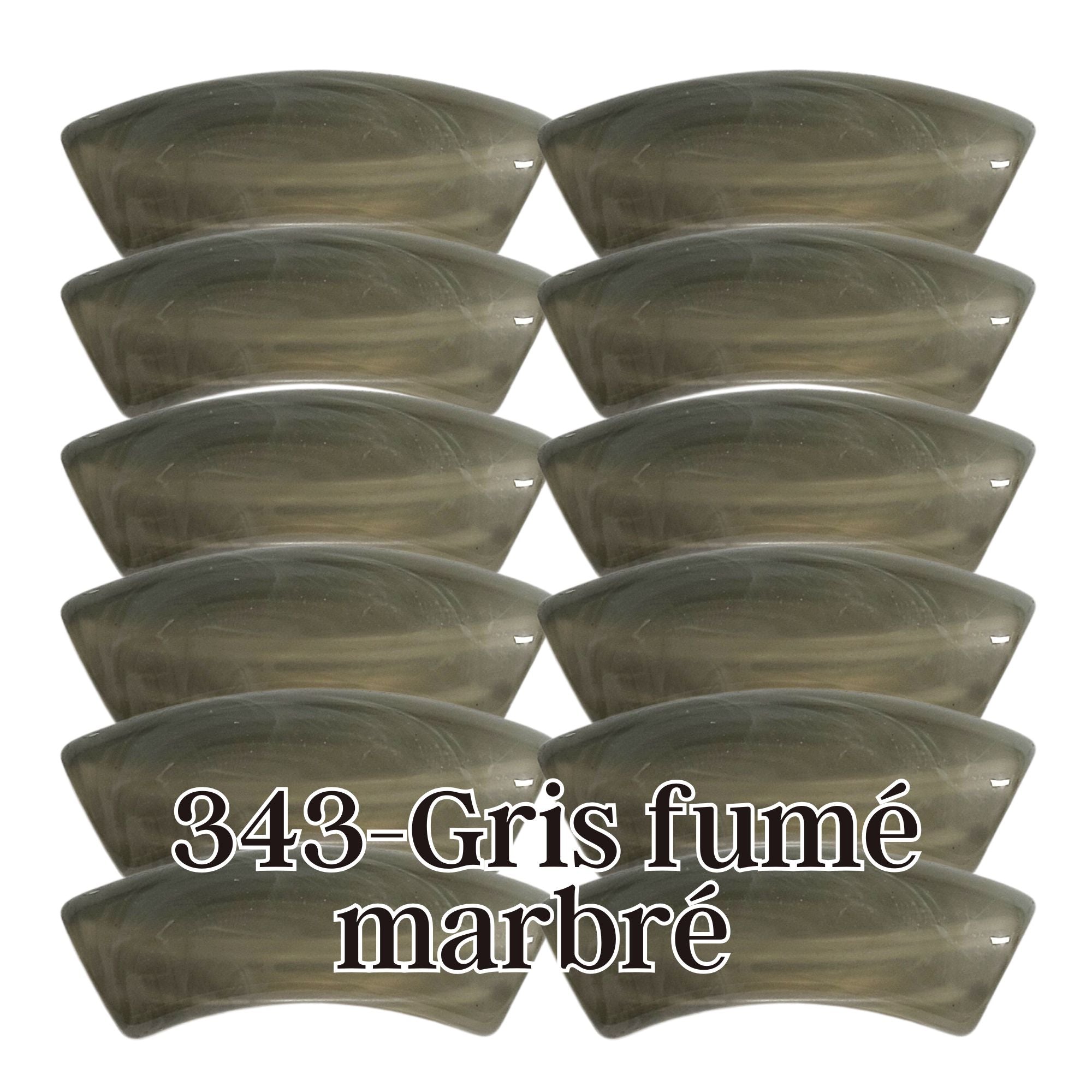 ARTSHOP Tubes 8MM 343 perle tube gris fumé marbré x6
