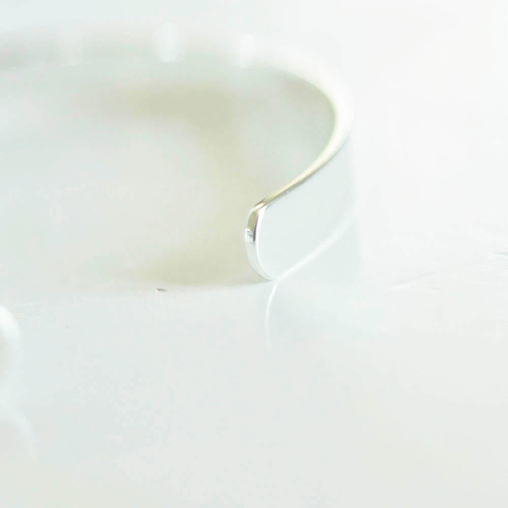 Gingerlily support manchette réglable bracelet argent 6mm