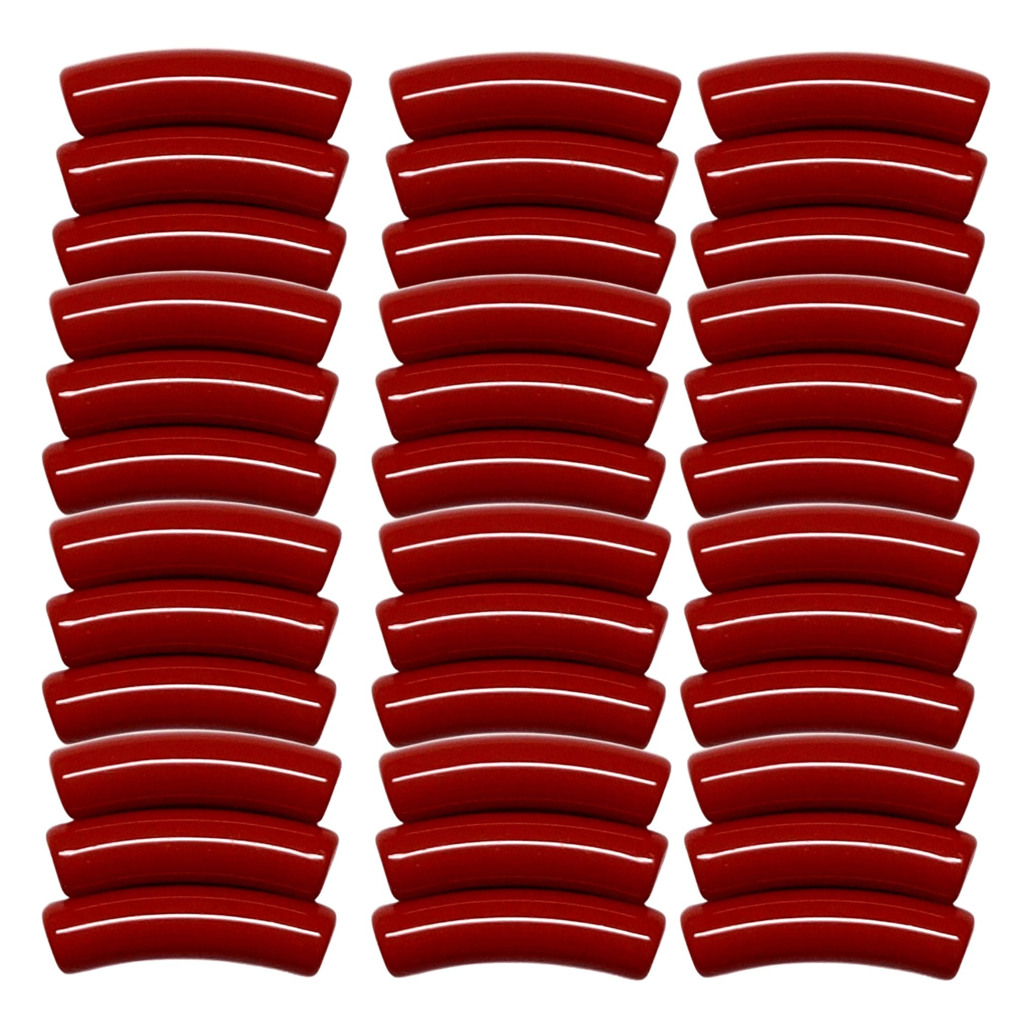 Artshop Tiny 22 tube cerise 5mm perles résine x10