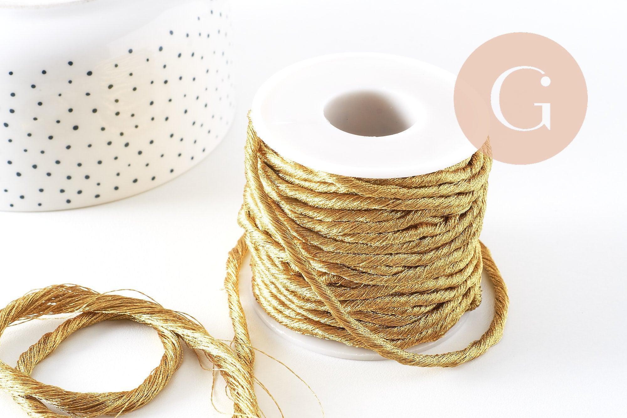 Gingerlily Cordons G10475 cordon macramé polyester or foncé 1 m