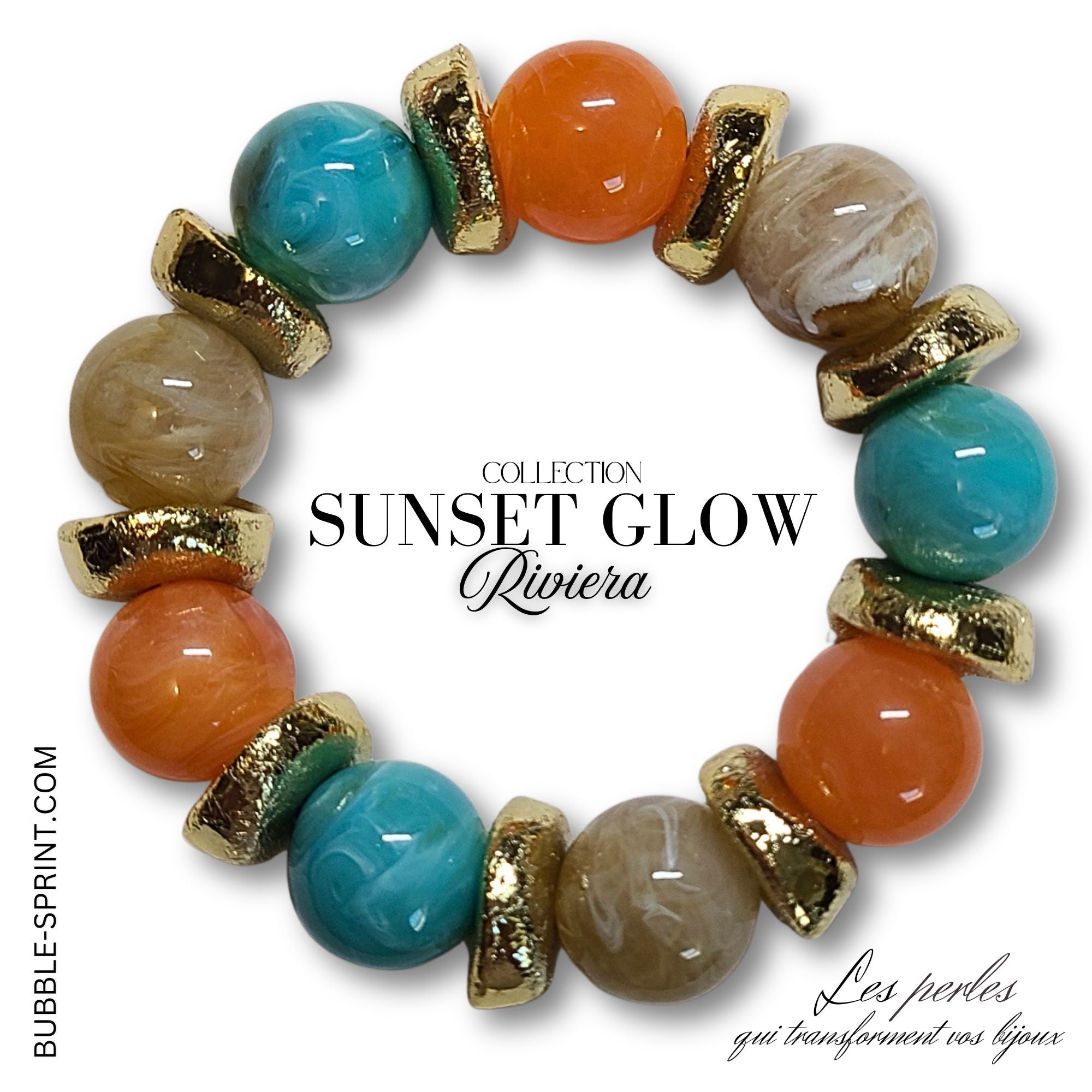 ARTSHOP Sunset Glow kit bracelet Riviera acrylique 20mm