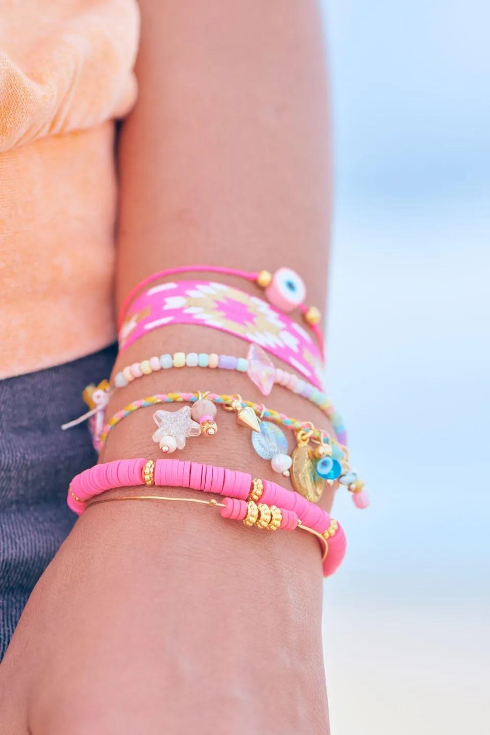 Gingerlily Kits création Kit 10 bracelets Surfer violet perles