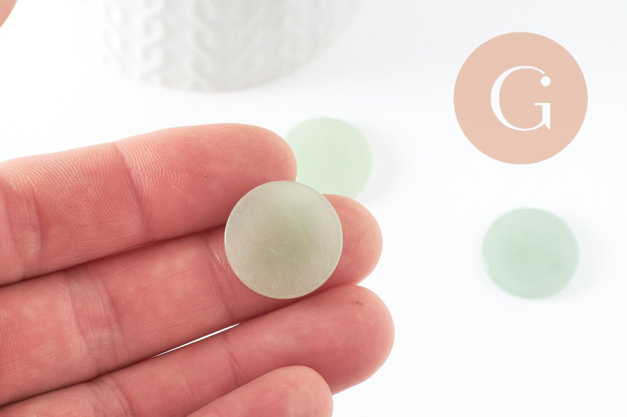 Gingerlily Cabochon aventurine G9613 rond plat 20mm