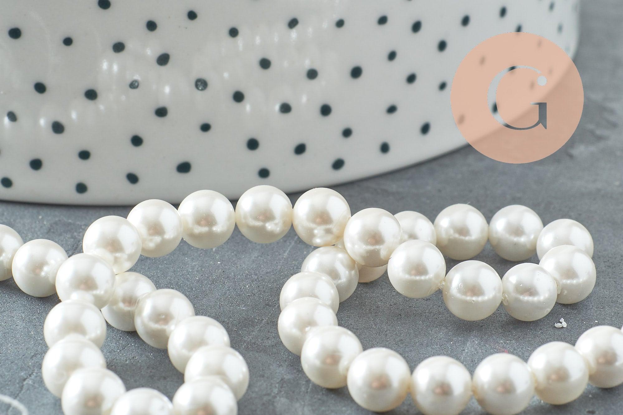 Gingerlily G10131 perles coquillage nacre 6mm fil 40cm