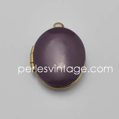 Gingerlily Pendentifs EP1 pendentif locket violet laiton x1