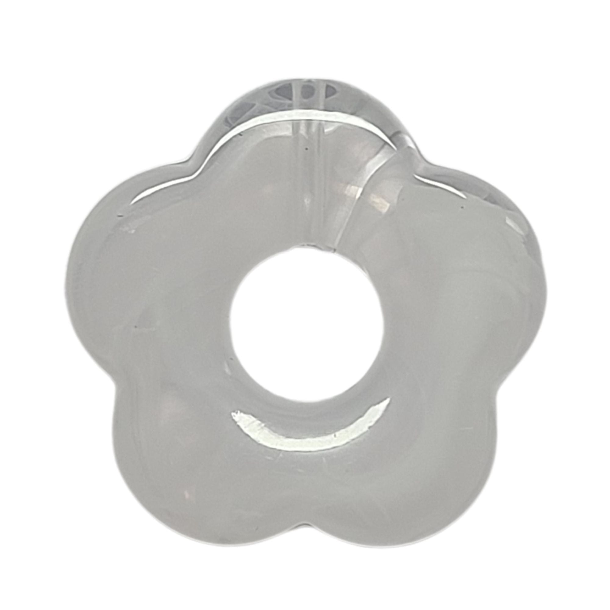 ARTSHOP Flower power fleur capucine blanc pendentif x10