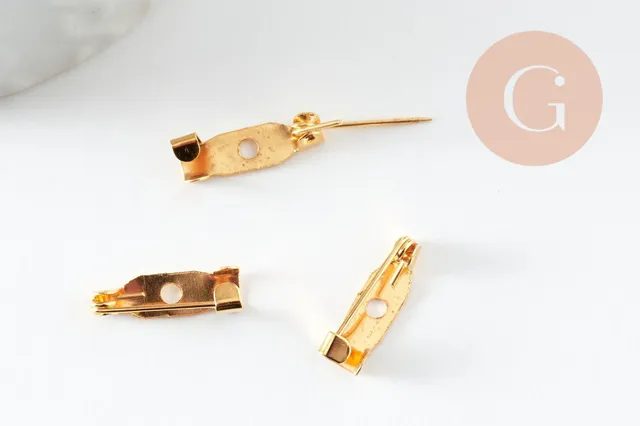 Gingerlily Perles G9478 support broche doré 15 mm x10