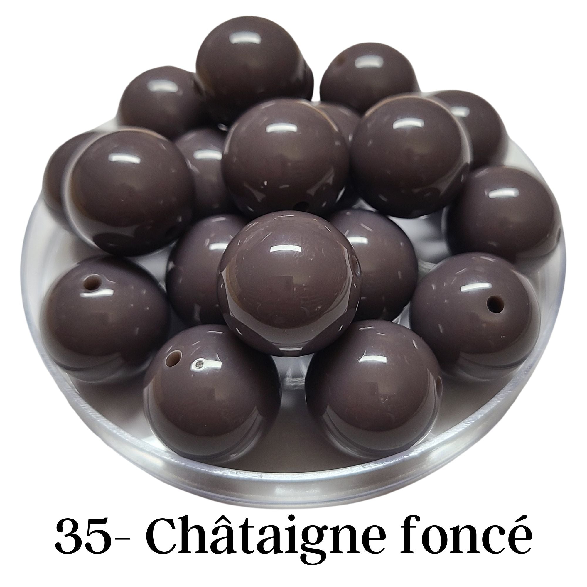 ARTSHOP Boules 35 perle ronde châtaigne foncé 20mm x1