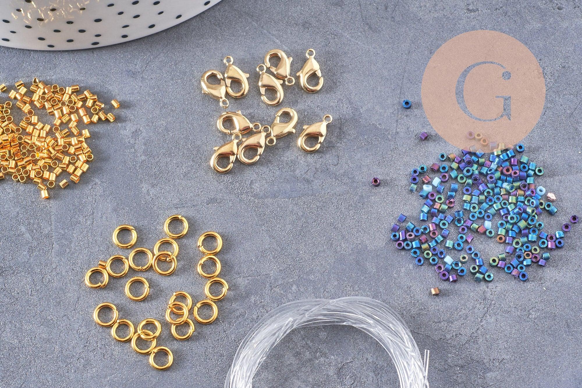 Gingerlily Kits G9194 kit perles rocaille bleu complet
