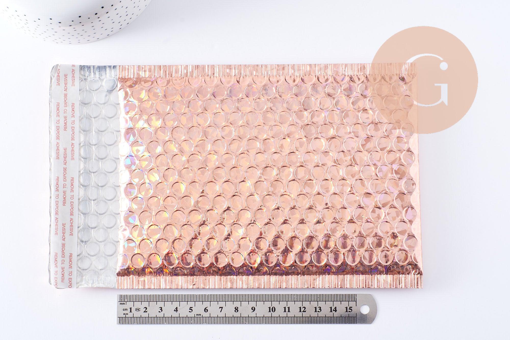 Gingerlily Enveloppes bulles rose holographique 24x15cm x10