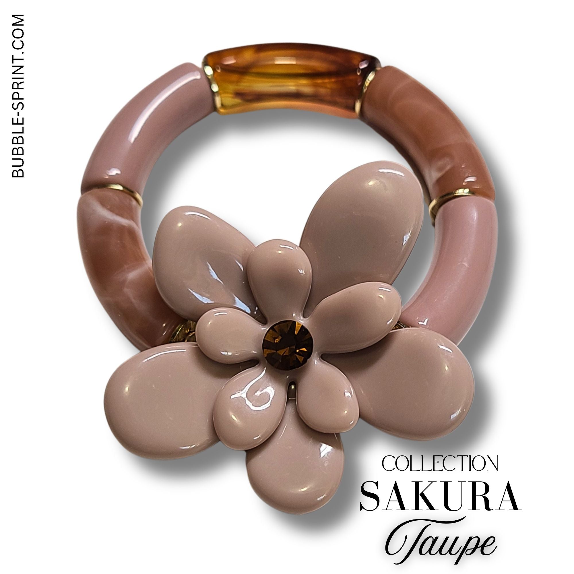 ARTSHOP Sakura bracelet taupe kit ou monté 5 cm