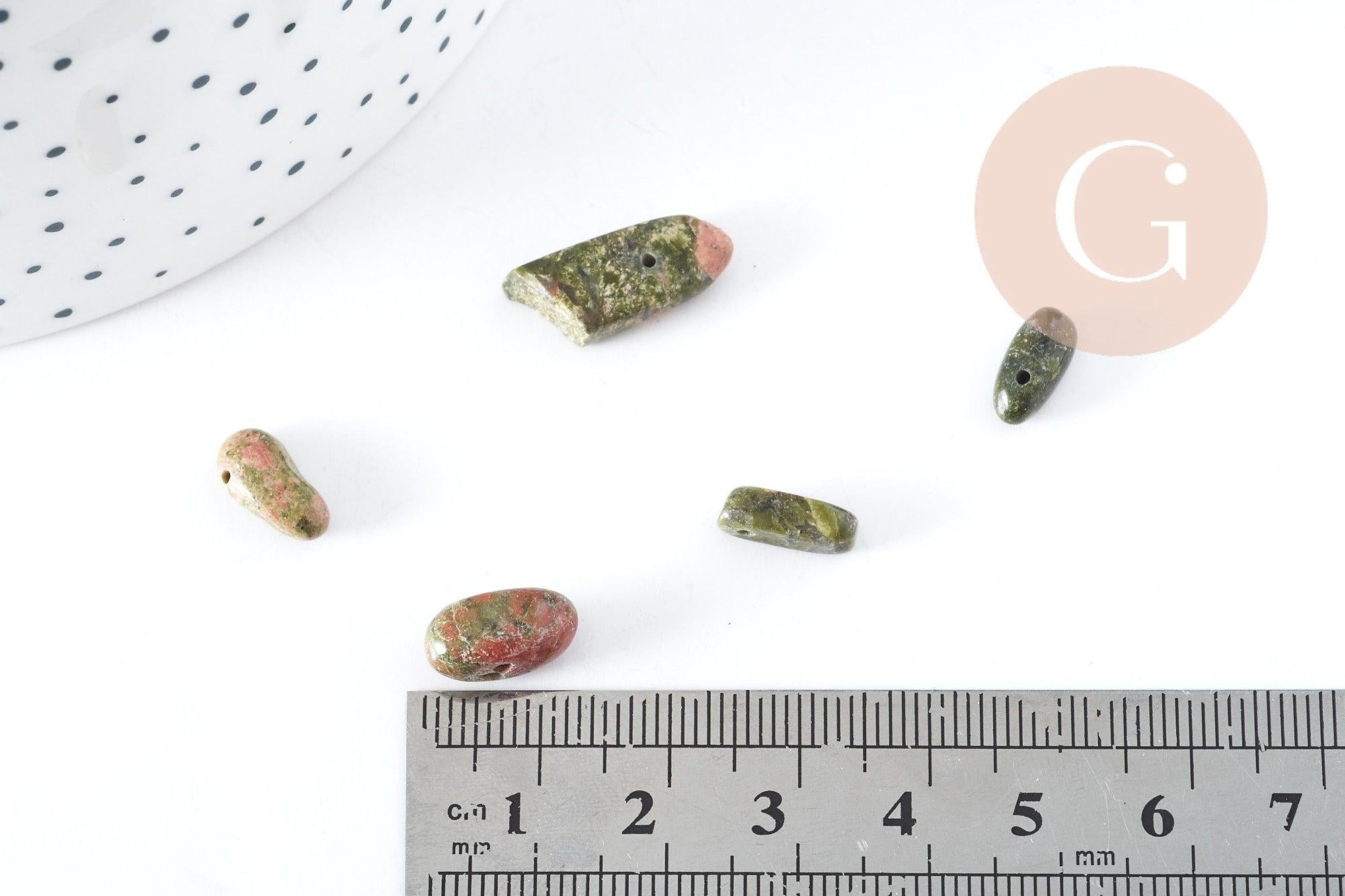 Gingerlily Perles unakite ovale irrégulière 10-18mm x5