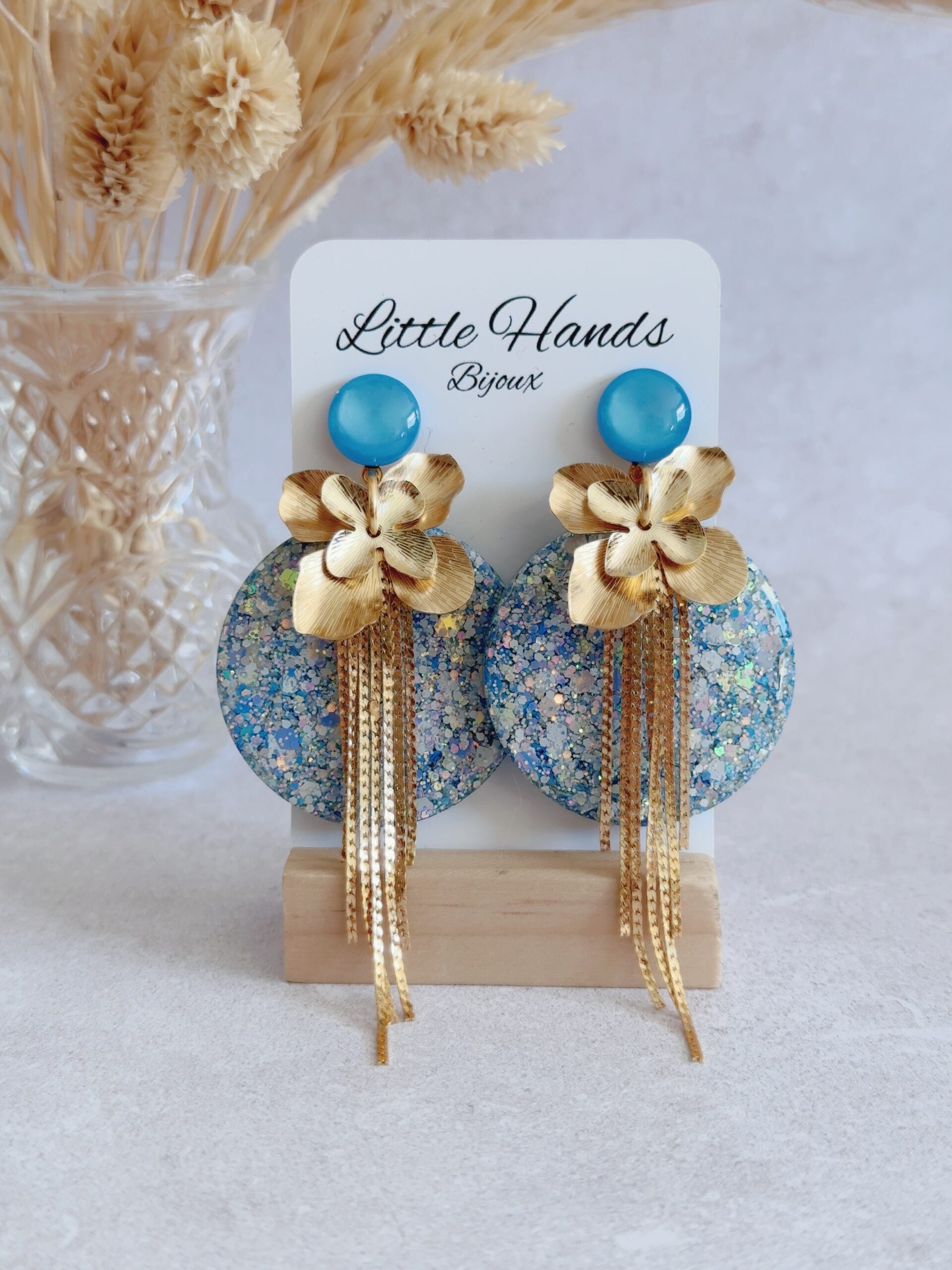 Little Hands Bijoux Capucine boucles d’oreilles Aqua Blue
