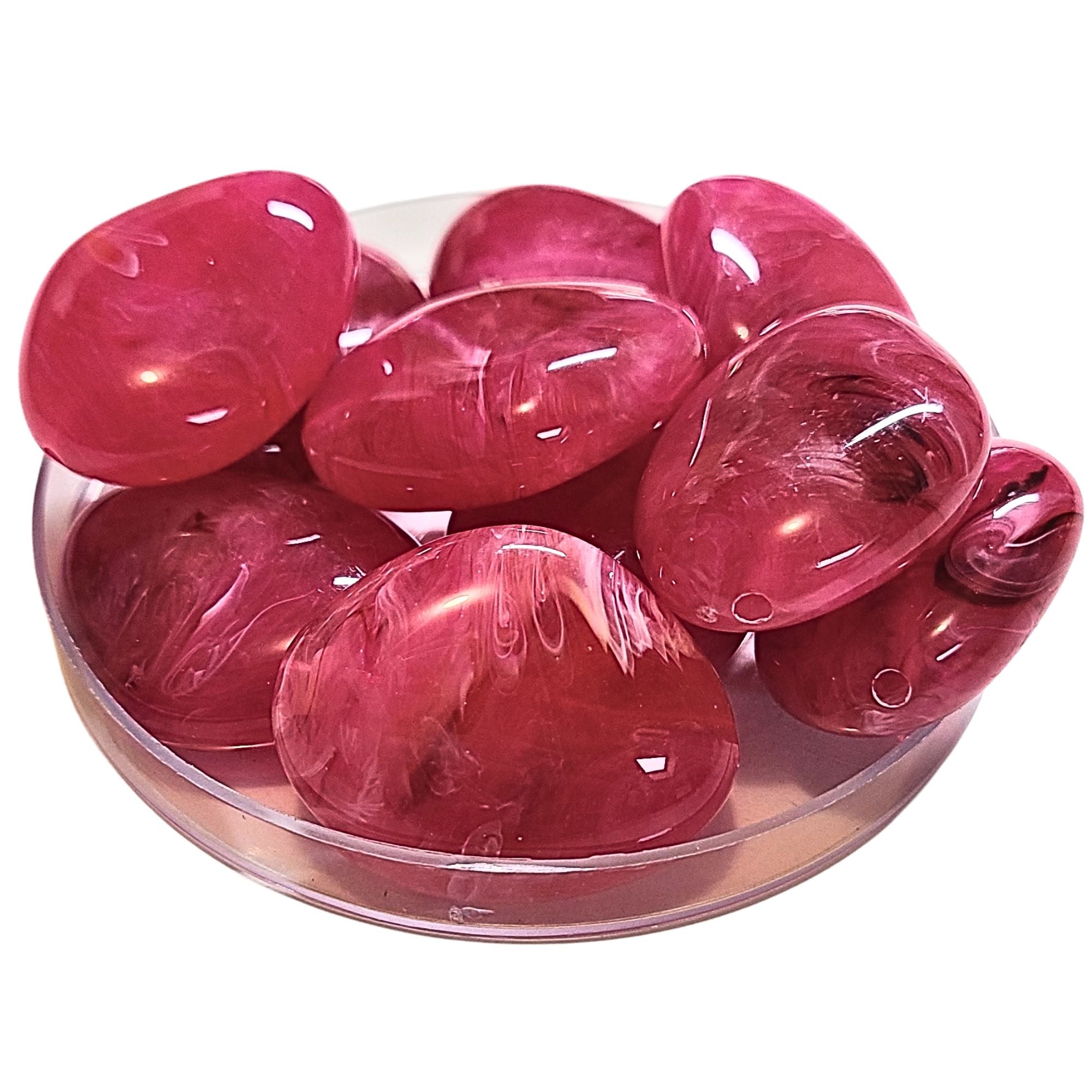 ARTSHOP Galets TIKA 9 fraise marbré galet 37mm x1