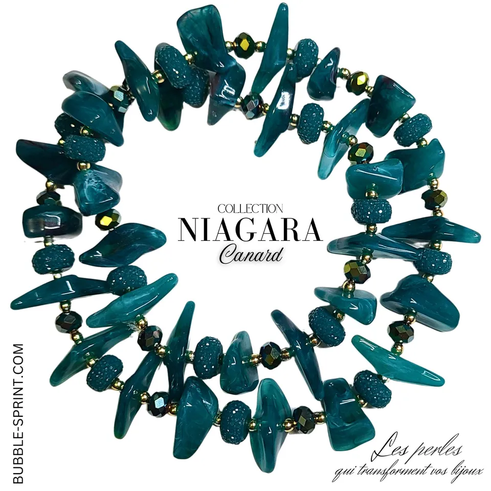 ARTSHOP Niagara collier canard bleu monté 52 cm