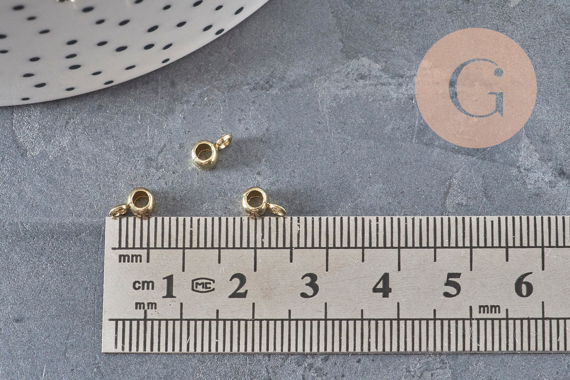 Gingerlily Perles DIY perle bélière zamac doré 6,5mm x10
