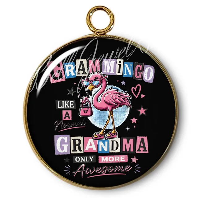 ARTSHOP Intemporel Grand MA pendentif verre x1 plaqué or 24K