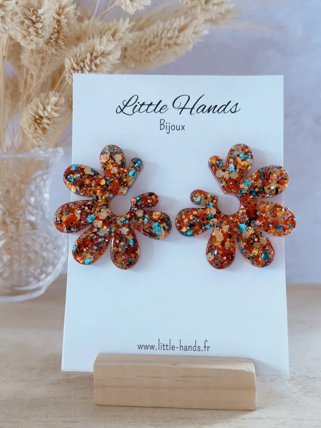 Little Hands Bijoux Marguerite Indian Summer boucles d'oreilles