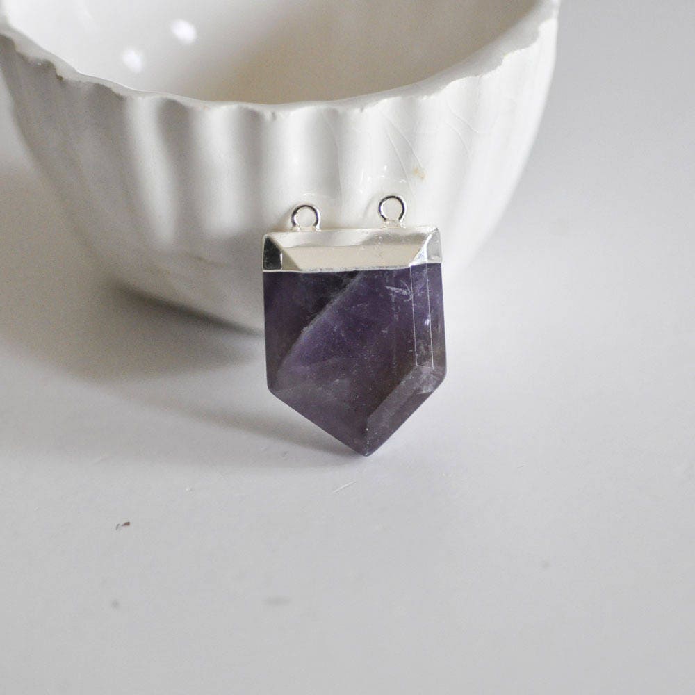 Gingerlily Pendentifs hexagone G586 pendentif pierre améthyste 33mm