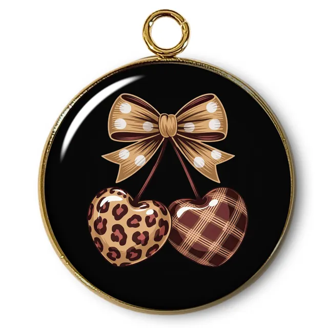 ARTSHOP Intemporel 23 pendentif cerise x1 plaqué or