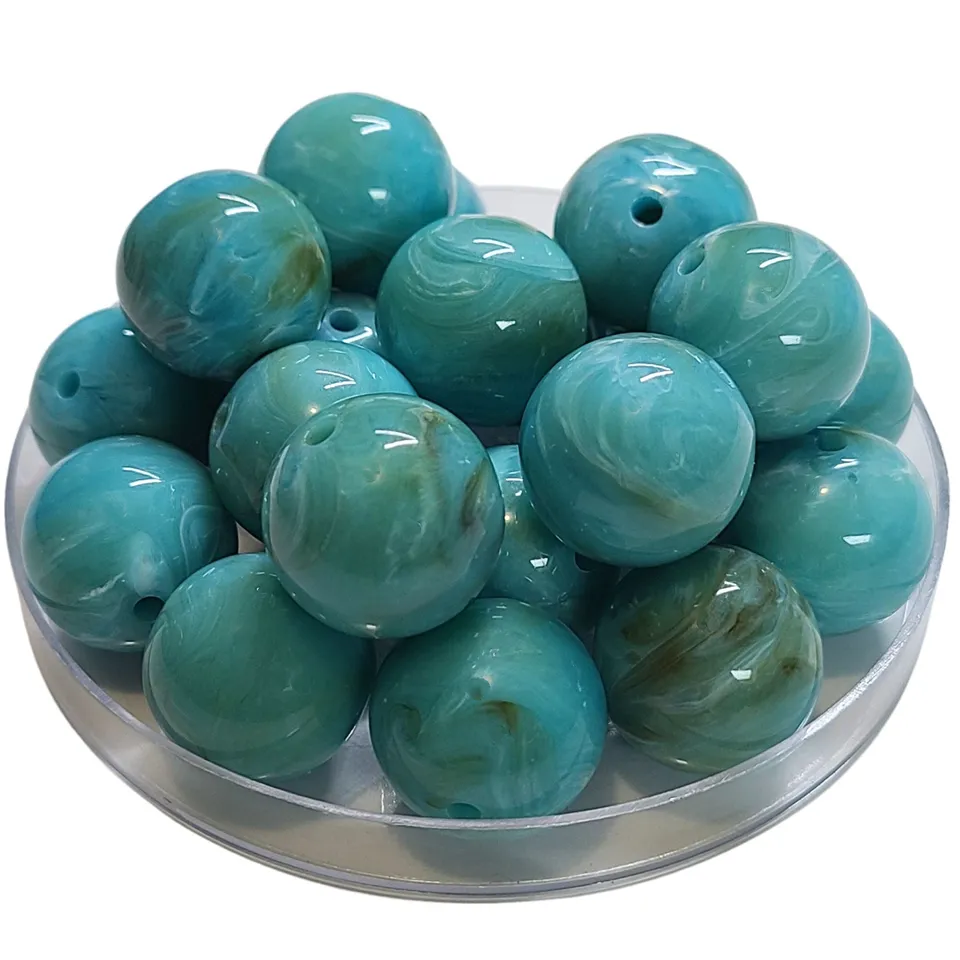 ARTSHOP Boules 20MM 378 perle acrylique aigue-marine x10
