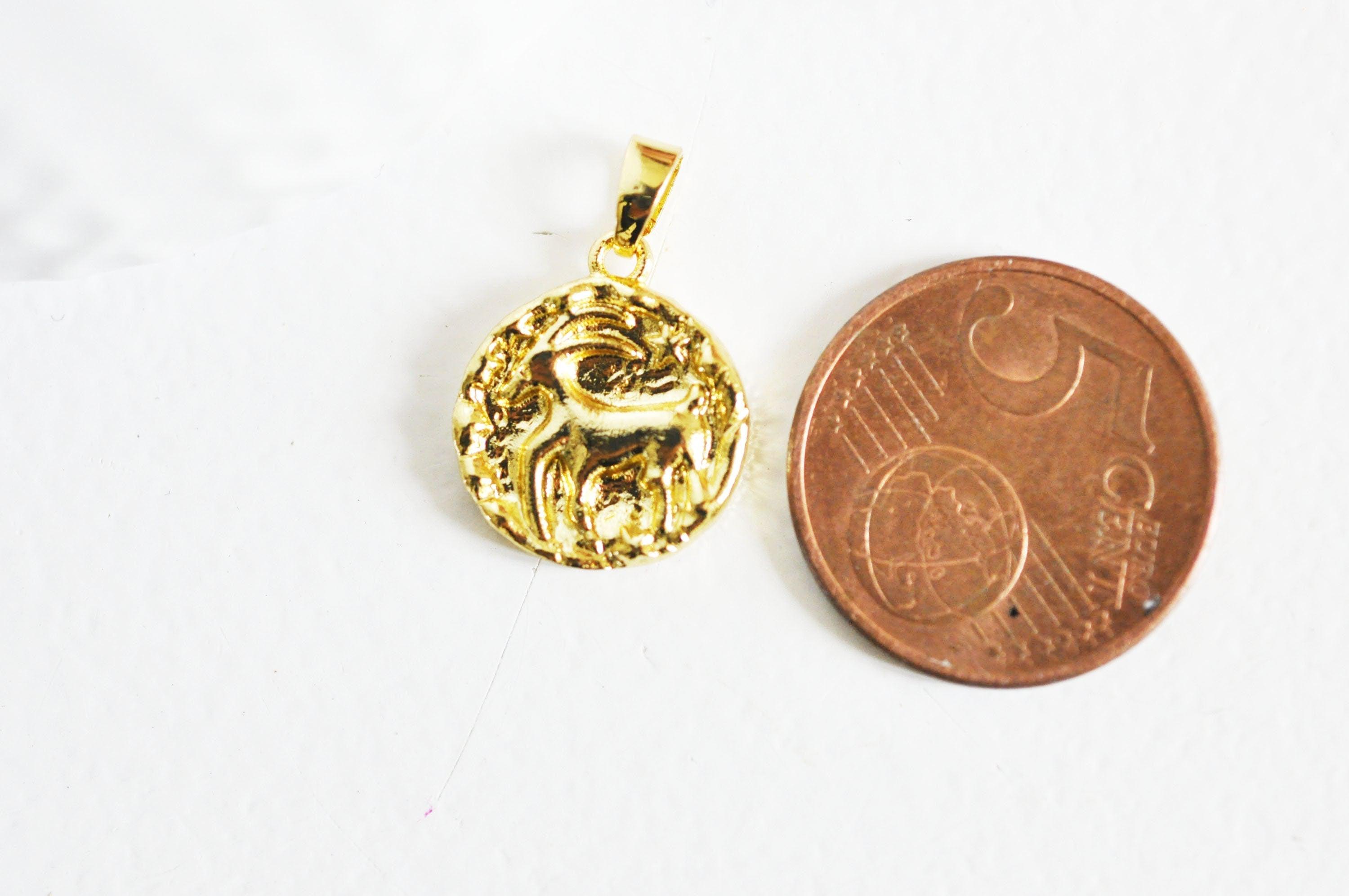 Gingerlily Médaille Capricorne laiton doré 16,5mm