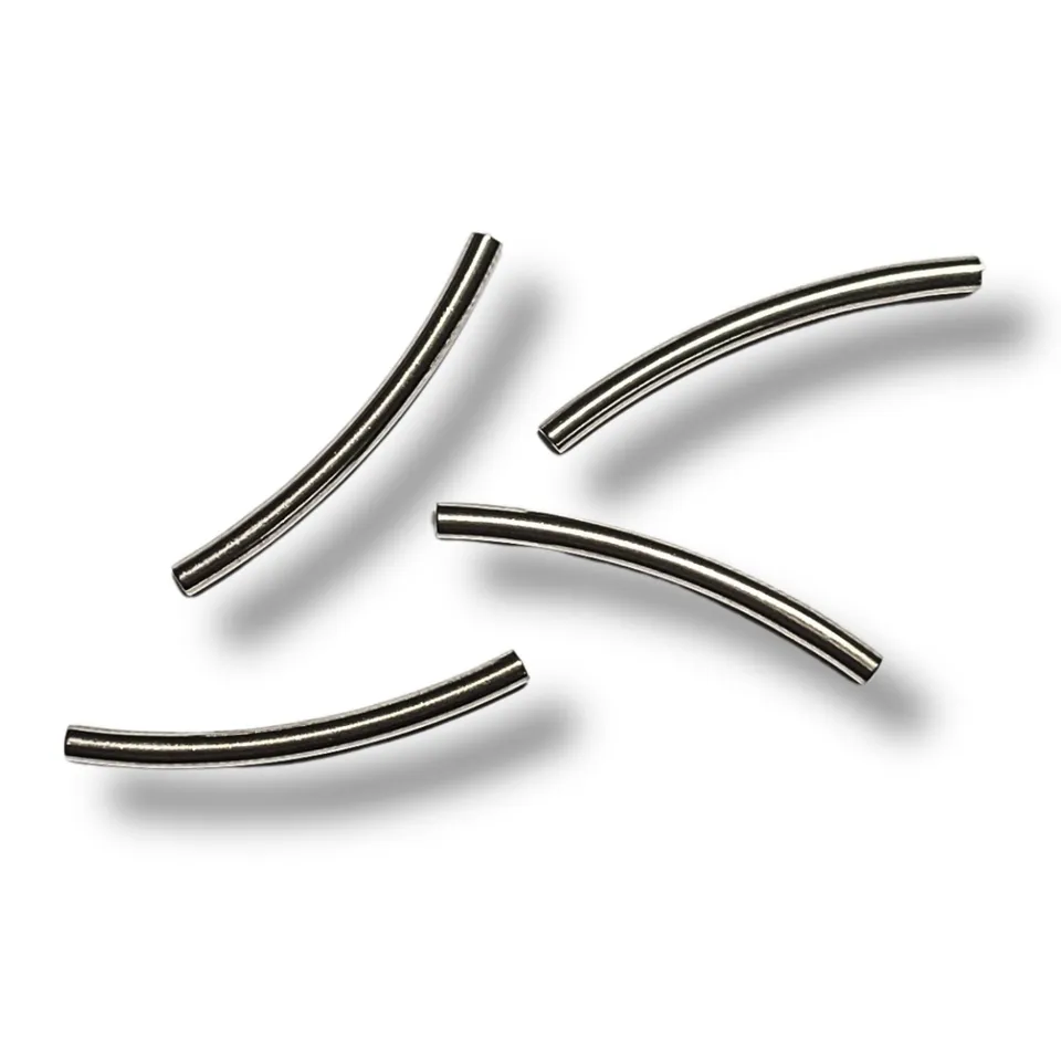 ARTSHOP Waterproof tubes metal incurves argent 25 mm x5