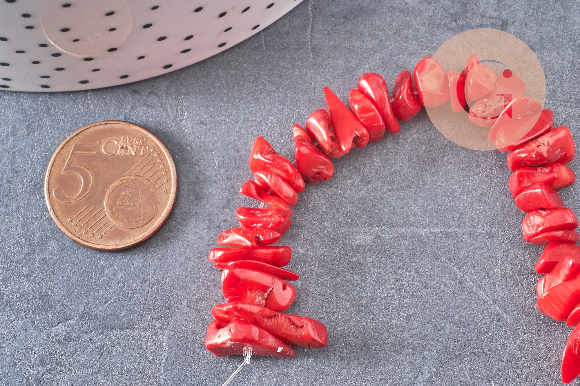 Gingerlily Perles G0994 perles corail rouge naturel lot 20g